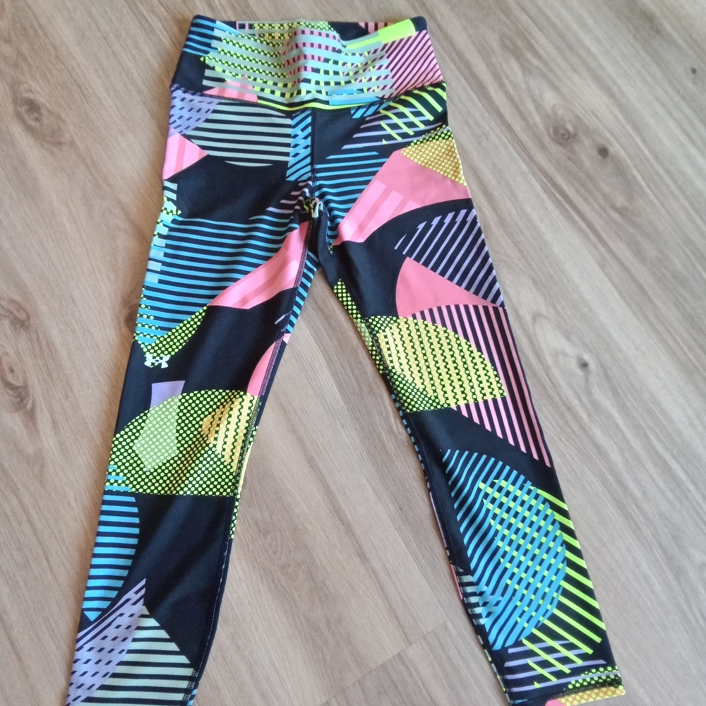Womens Under Armour Leggings - Black with Neon Patterns